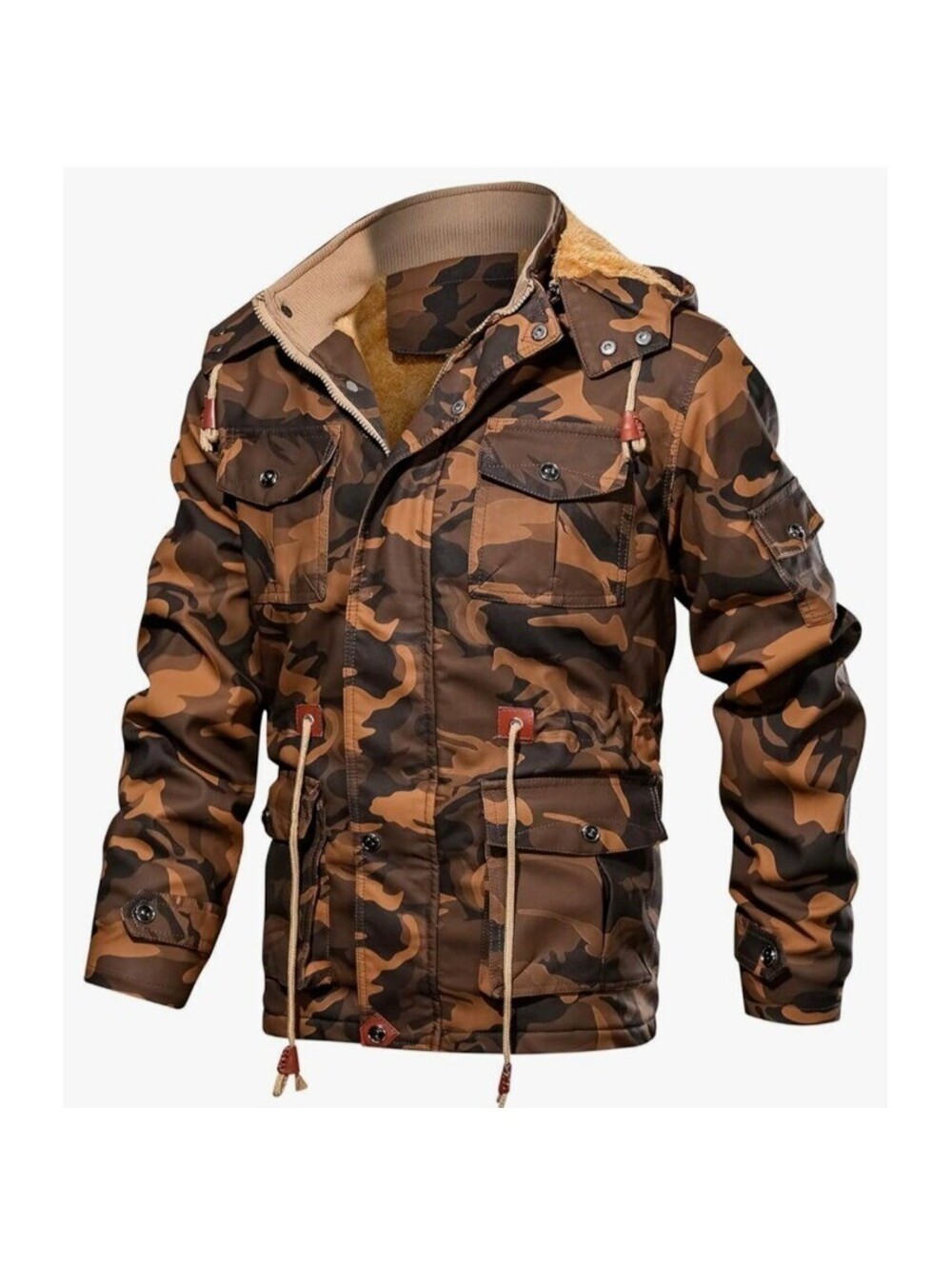 ZIOLOMA Men's Faux Leather Jackets Motorcycle Bomber Jacket Outwear Casual Hoode